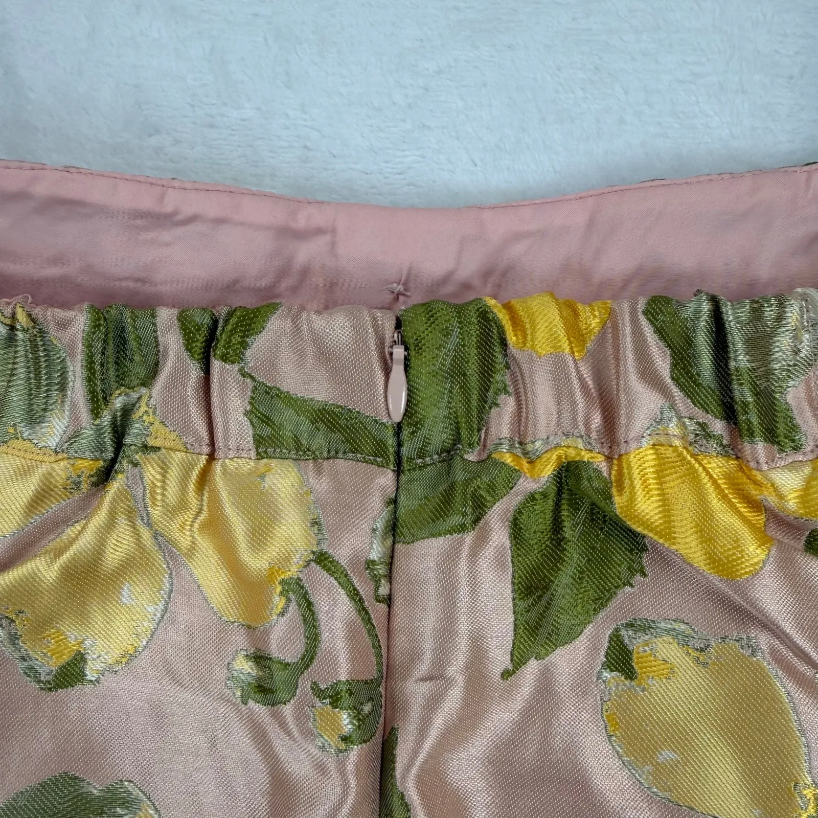 NWT Tuckernuck Pomander Place Lotus Jacquard Adalyn Skirt Floral Brocade Midi L Pink Size L - Image 9