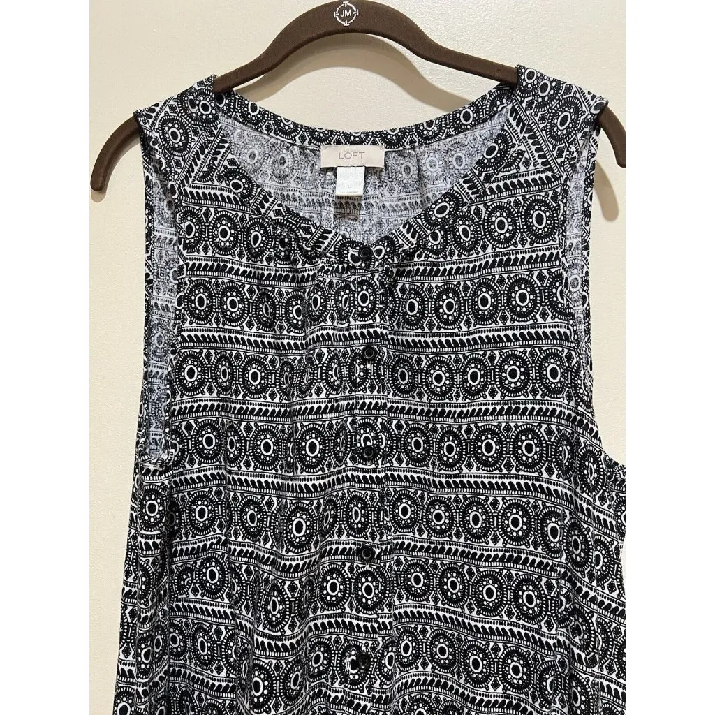 Loft Sleeveless Romper Dark Blue Color~  Size Large - Image 2