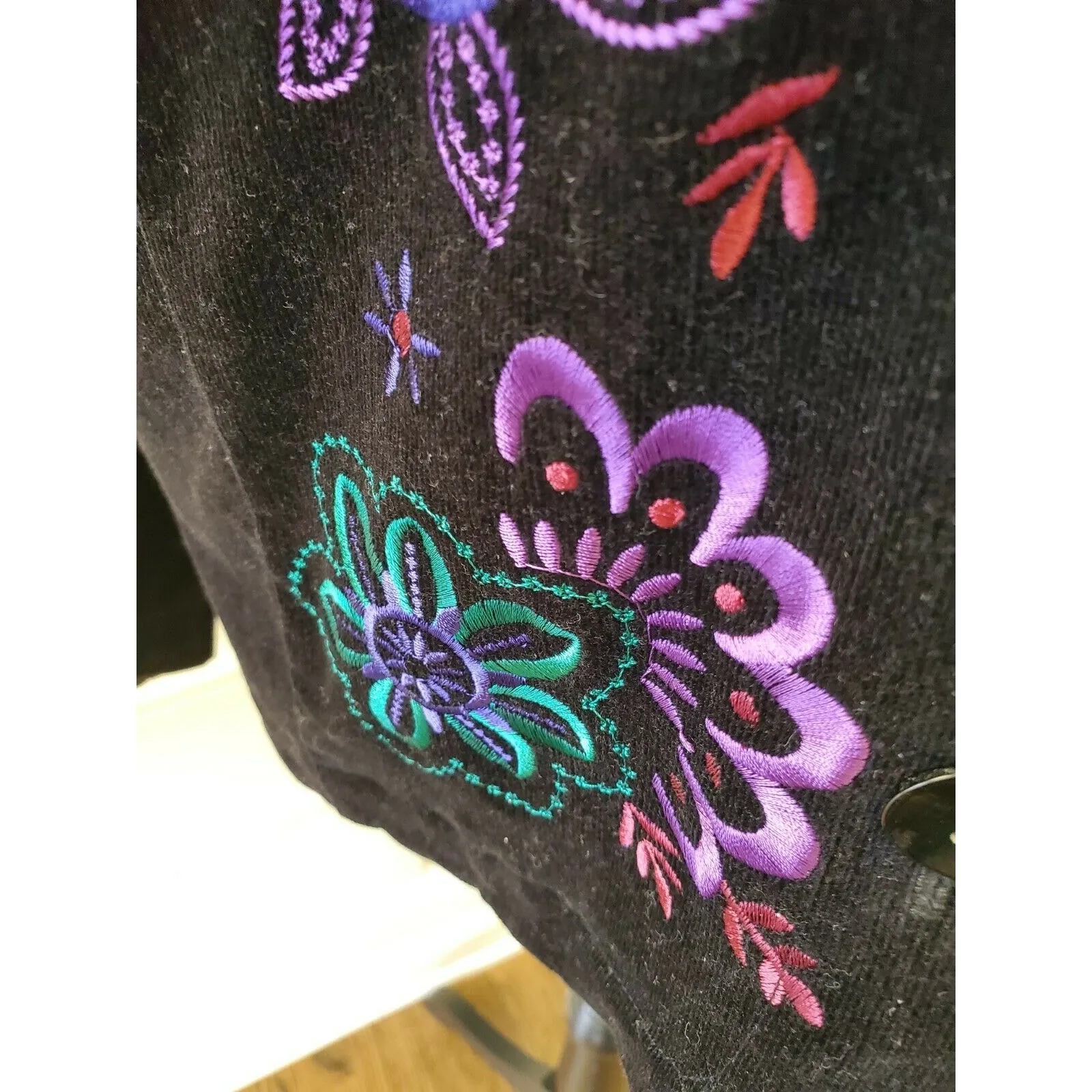 Gap 100% Wool Cream Cardigan Sweater 2 Pockets 7 Buttons Size Medium - Image 4