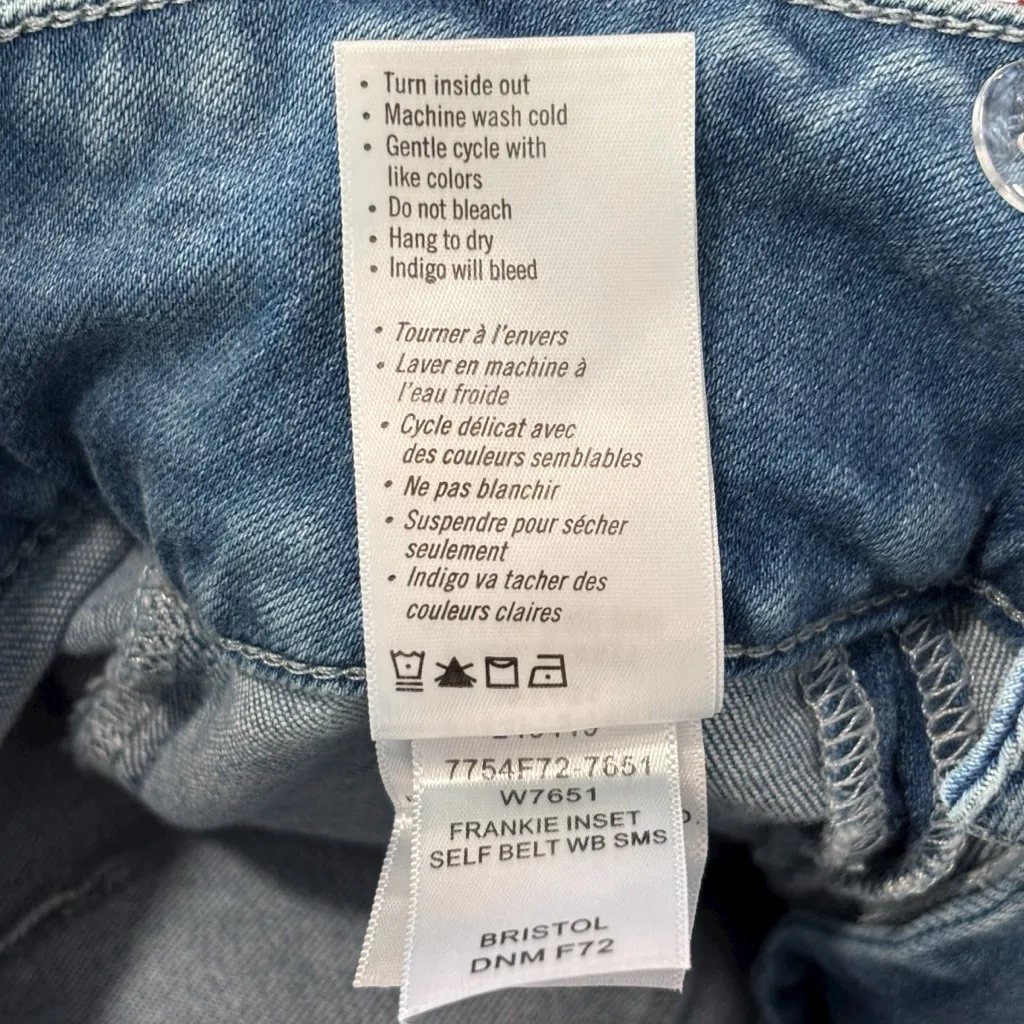 PAIGE Wide Leg Frankie Inset Belted Cropped Blue Bristol Jeans Women’s size 25 - Image 14