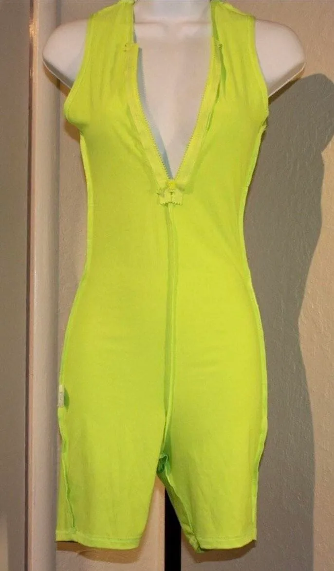 Neon Romper Jumpsuit Yellow - Image 2