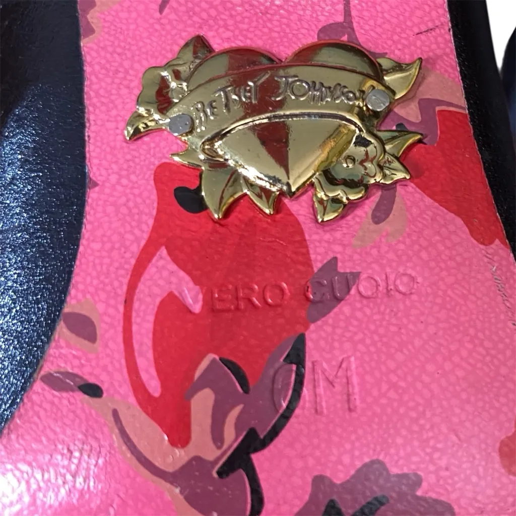 Betsey Johnson Black Open Toe Heels - Image 8