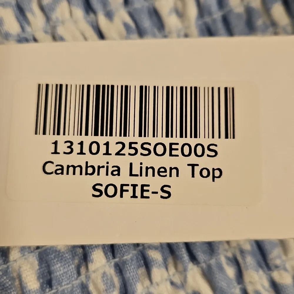 💕REFORMATION💕 Cambria Linen Top ~ Sofie Blue Floral Print Small S NWT - Image 12