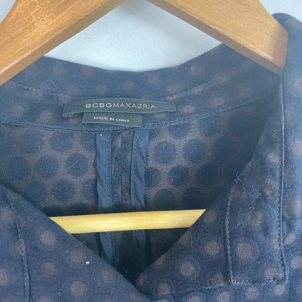 BCBGMAXAZRIA  Polka Dot Tie Waist Jacket M - Image 2