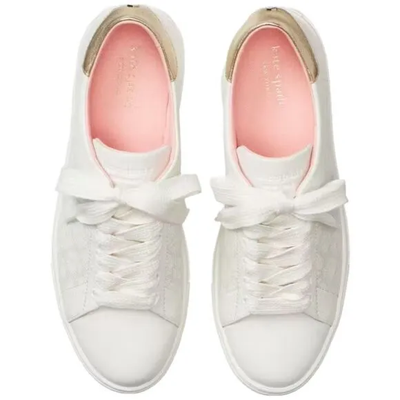 Kate Spade Pink + White Audrey Sneaker Size 9.5 - Image 2