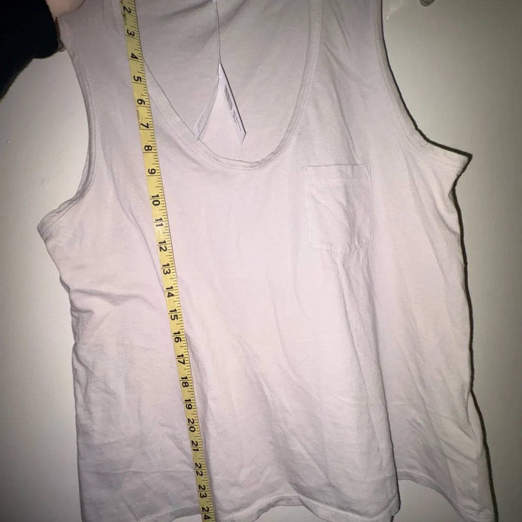 James Perse Women's 100% Cotton Tank Top Pocket (WLJH3115CU) SUL Size 3/L NWT - Image 5