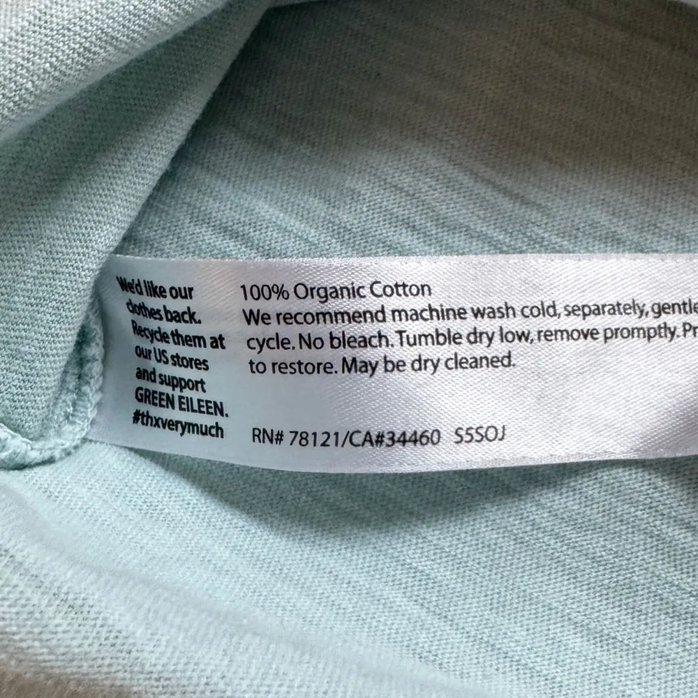 Eileen Fisher Light Blue U Neck Organic Cotton Tee Size Large NWOT - Image 4