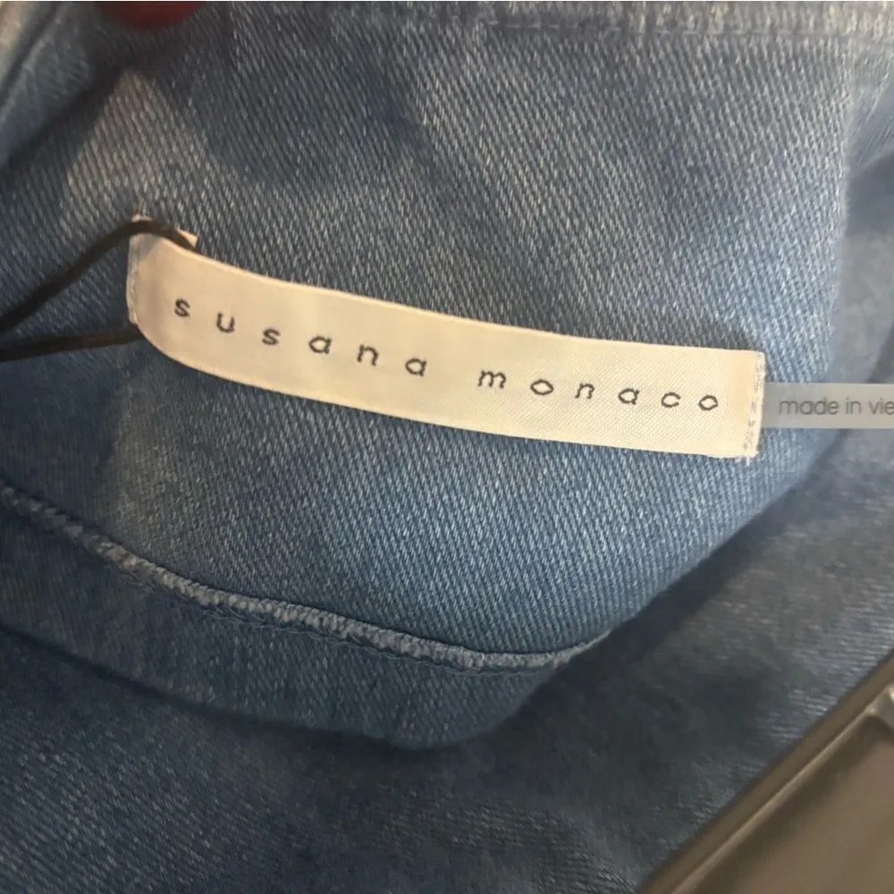 Susana Monaco stretch denim micro tube NWT SIZE M - Image 7