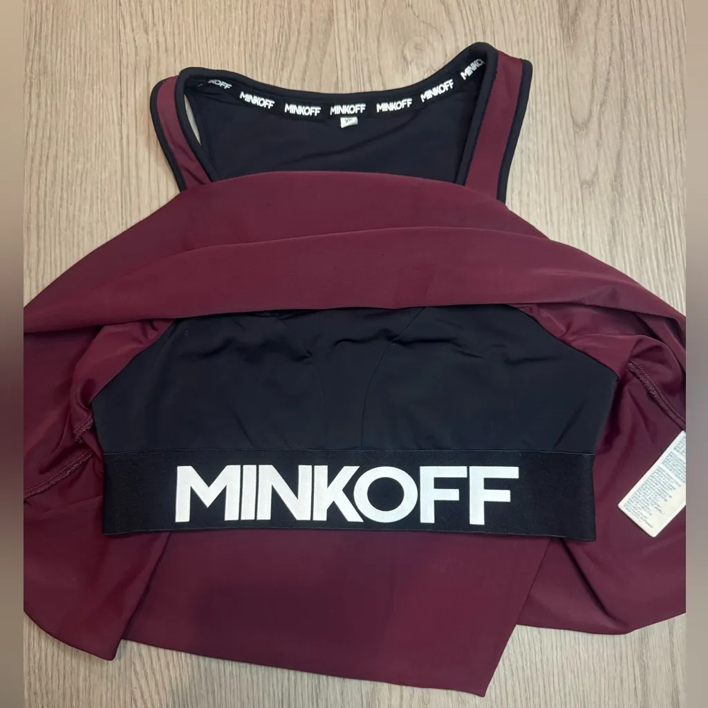 Rebecca Minkoff Tippi Bra Burgundy Crop‎ Top Size XS - Image 2