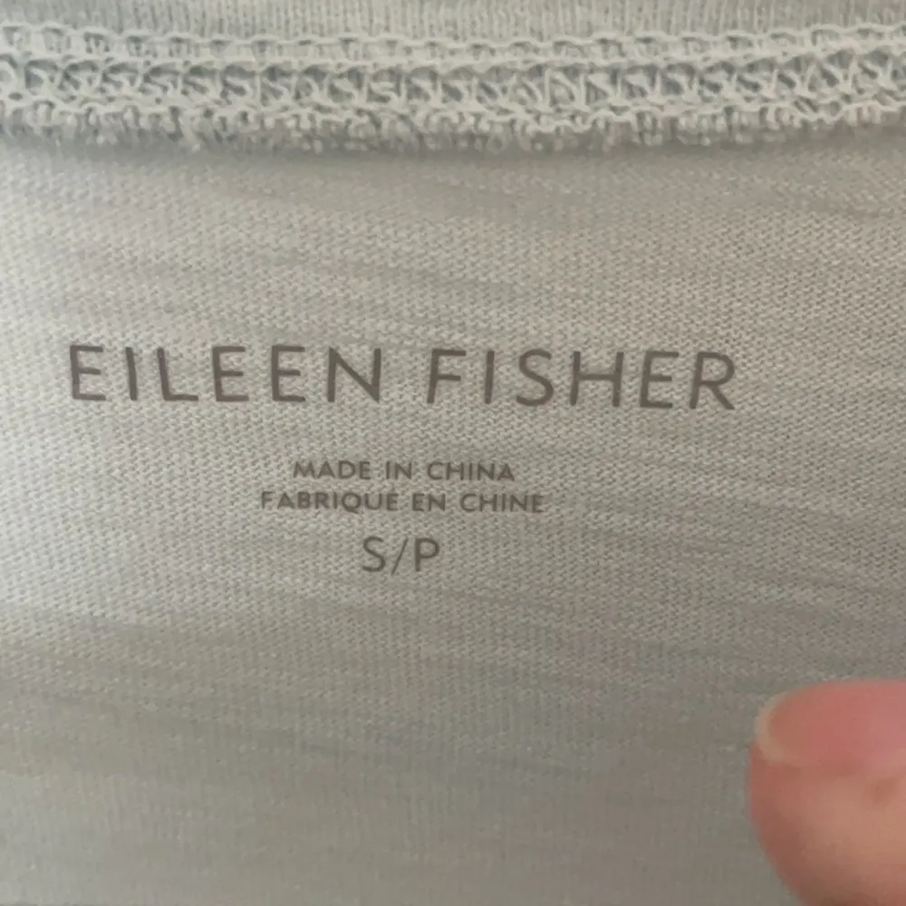 Eileen Fischer Mint Organic Cotton Minimalist Tee Small - Image 4