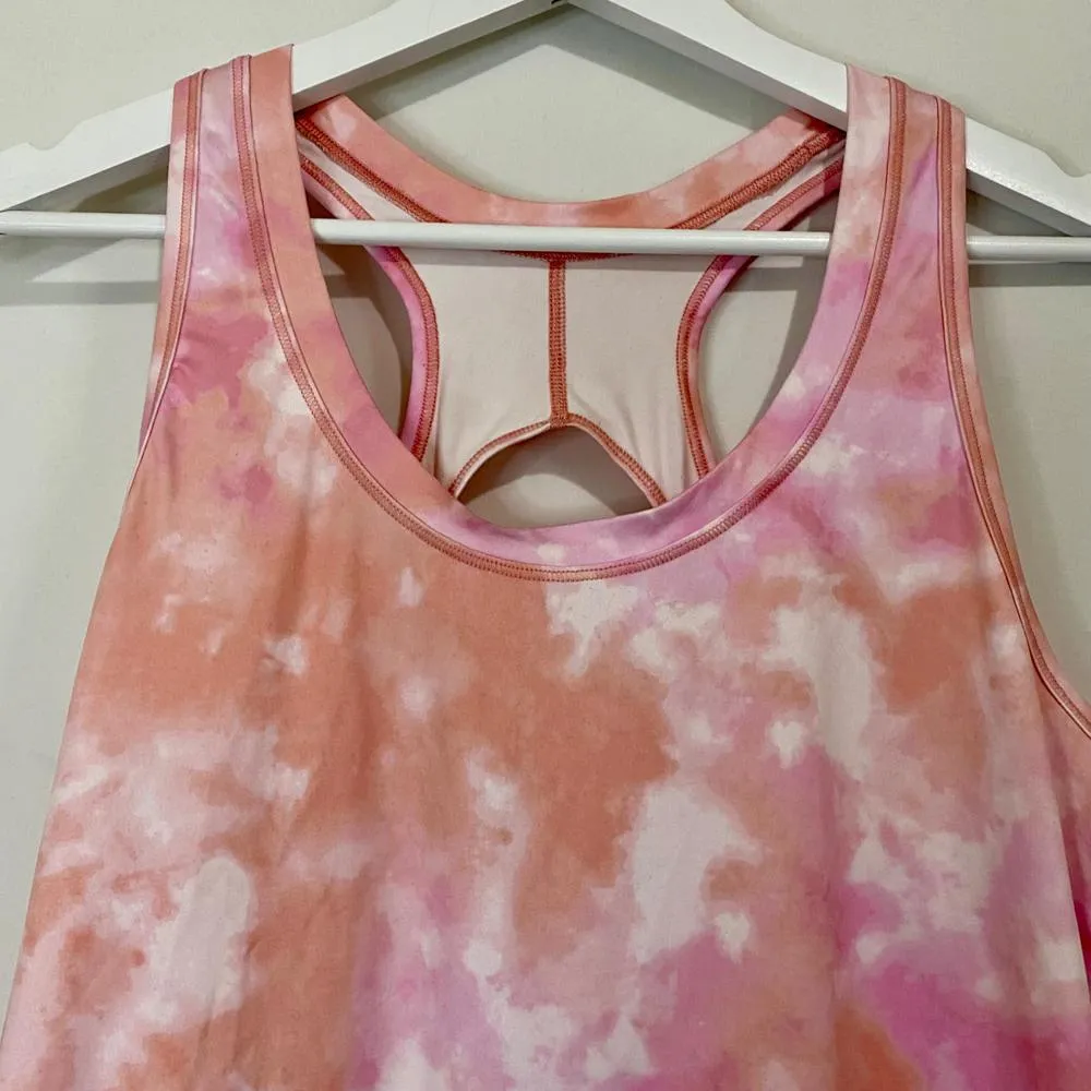 Athleta Women's Nitro Tops Blouses Pink Tie-Dye Size M EUC - Image 2