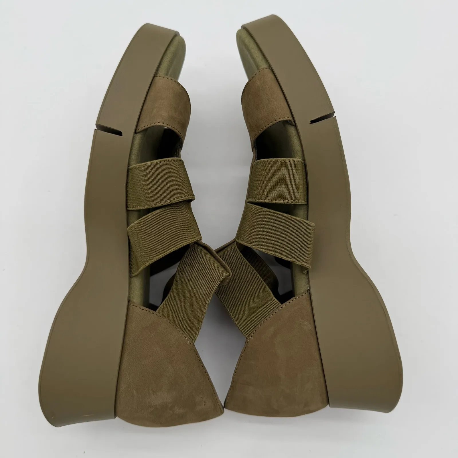 Aerosoles Fulton Stretch Sport Nubuck Comfort Olive Branch Green Sandals NWOB 7 - Image 2