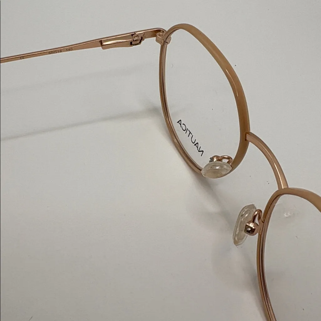 Nautica Women's Rose Gold Glasses hexagonal round 50-19-140 
NWT modern - Image 6