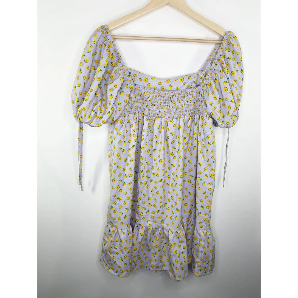 Shein Womens Babydoll Sunflower Mini Dress Size S NWT Sundress Cottagcore - Image 2