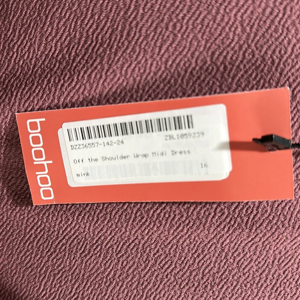 Boohoo Long Sleeve Mauve Dress - Image 8