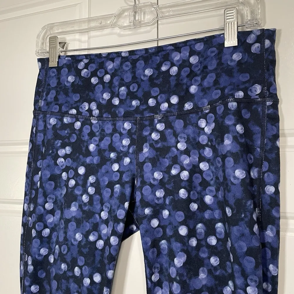 Athleta Polka Dot Print High Waisted Athletic Leggings‎ Workout Pants Sz Medium - Image 2