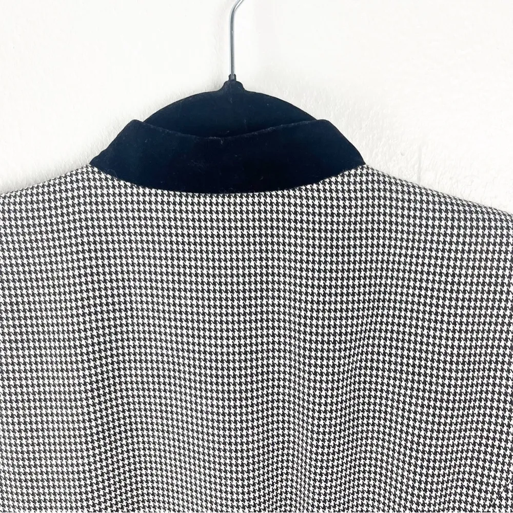 MISTY LANE Vintage Black And White Full Button Long Lined Blazer Dress, Size 10 - Image 7