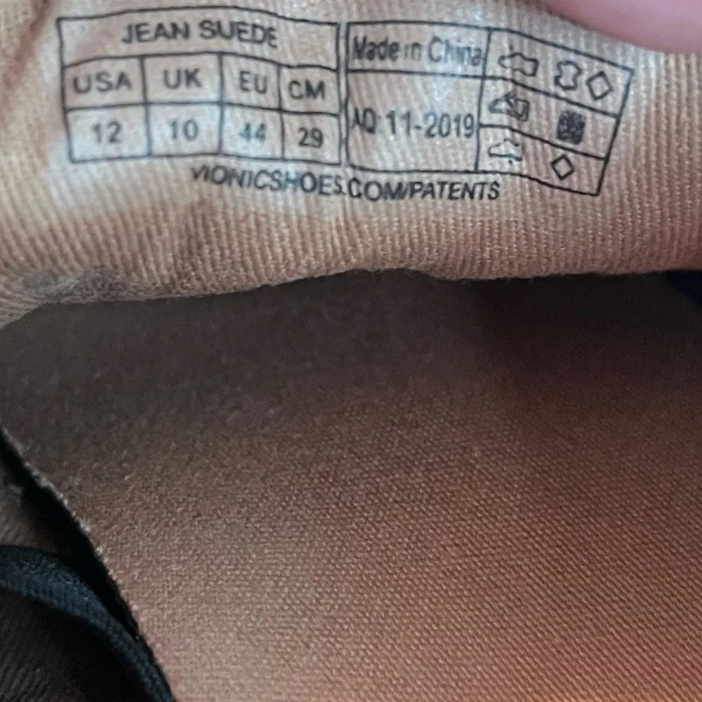 Vionic Jean Sneaker Black Suede Slip On Casual Shoe Sz 12 GUC COMFORT SHOE - Image 13