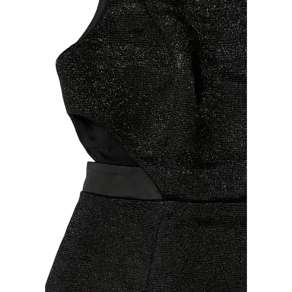 $475 NWT Halston Heritage 4 Mini Dress Cut Out Fit & Flare Black Cocktail Party - Image 4