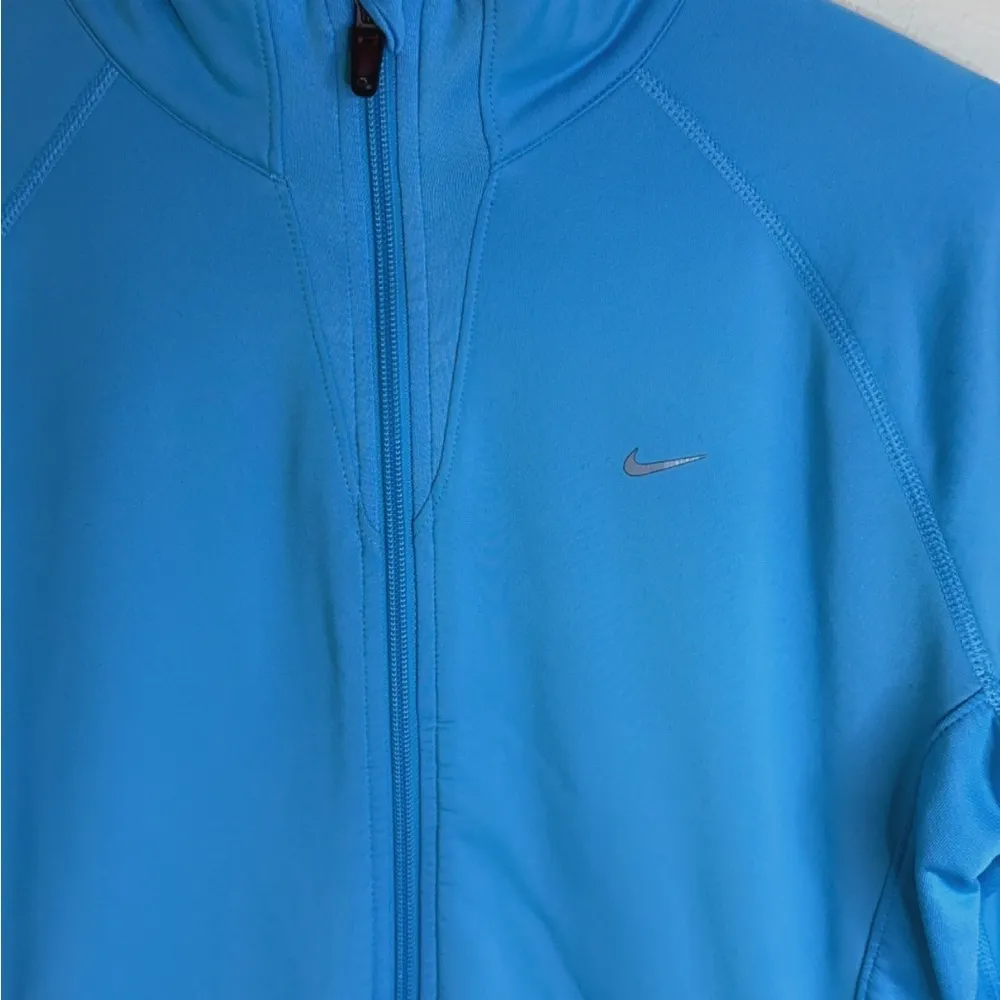 Blue Nike dri fit zip up sweater large - Image 3
