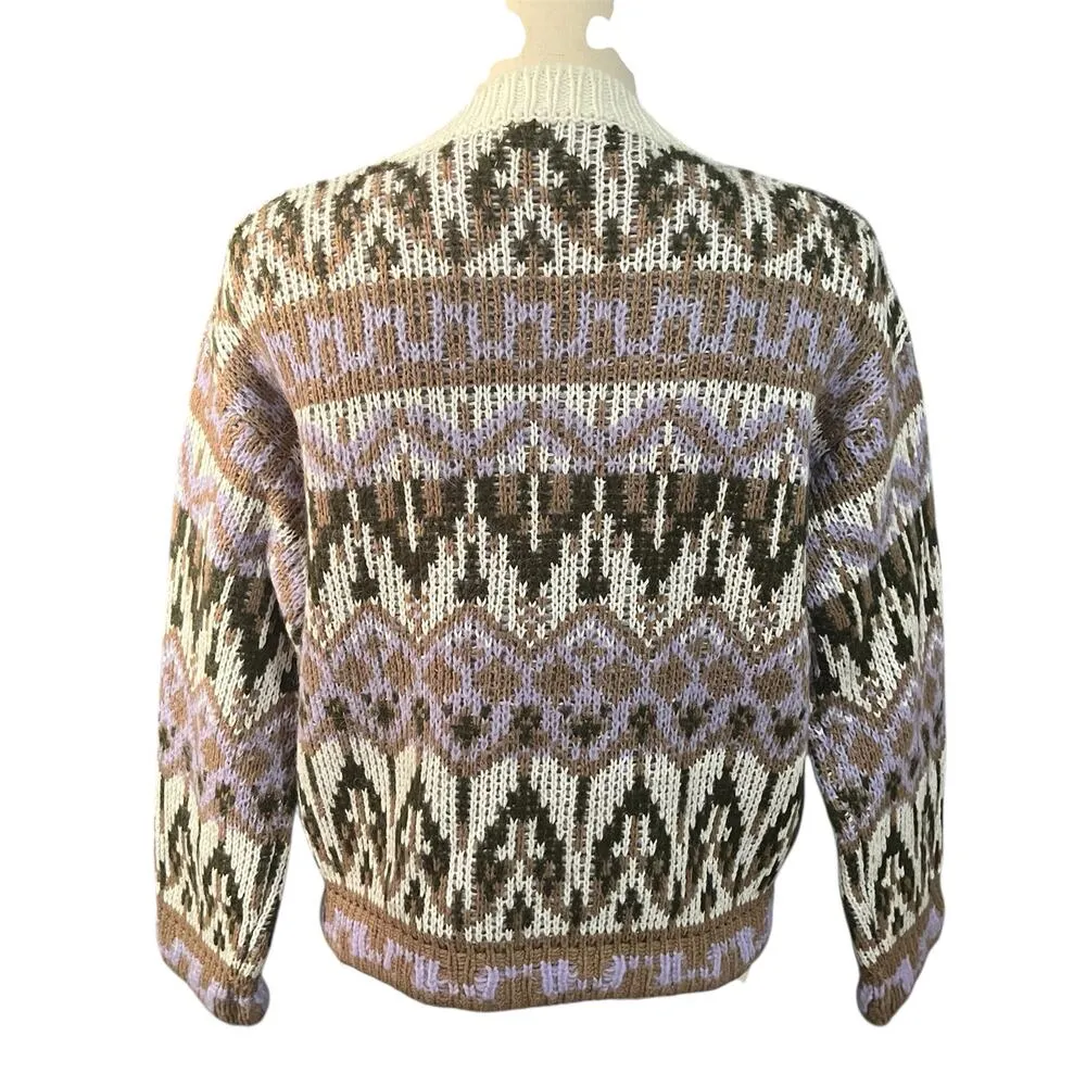 Anthropologie | Women's Chunky Wool Blend Multicolor Fabiana Sweater Sz XS - Image 4