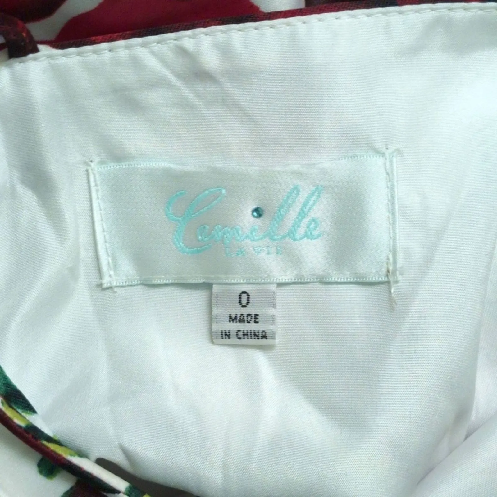 Camille La Vie White Red Rose Print Halter Neck Sleeveless Fit Flare Dress 0 - Image 8