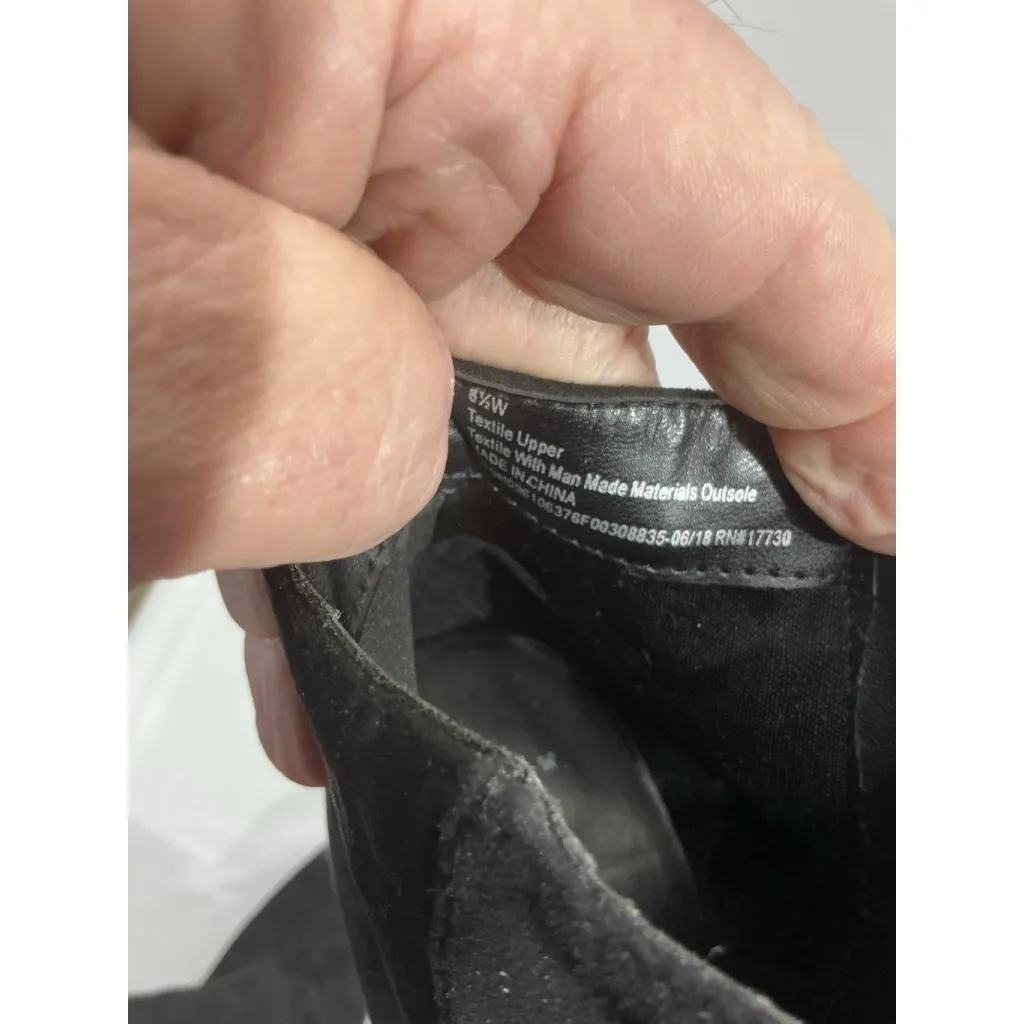 Womans A New Dayankle Boots 8.5 W Black Pointed Toe Zip Stilettos Heels - Image 7