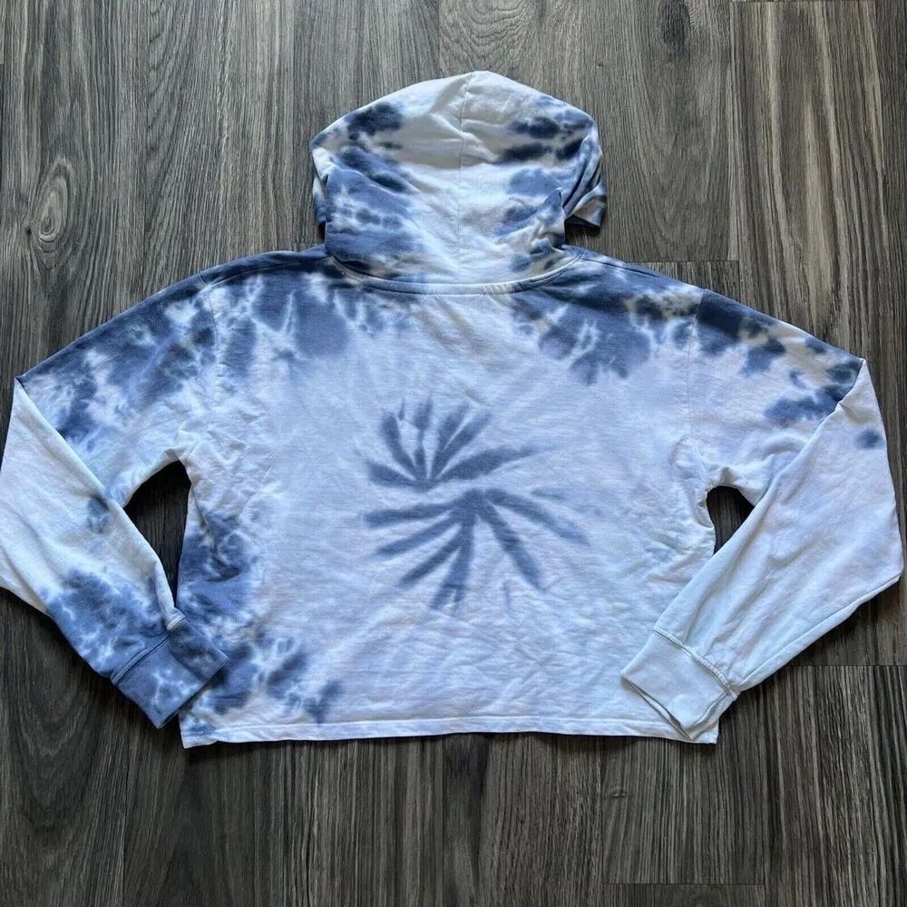 Dreamsicle Blue Tie Dye Lightweight Pullover Hoodie Size Medium - Image 7
