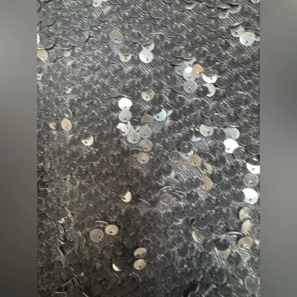 Dress The Population Lola Velvet Sequin Black Long Sleeve Mini Dress Medium - Image 16