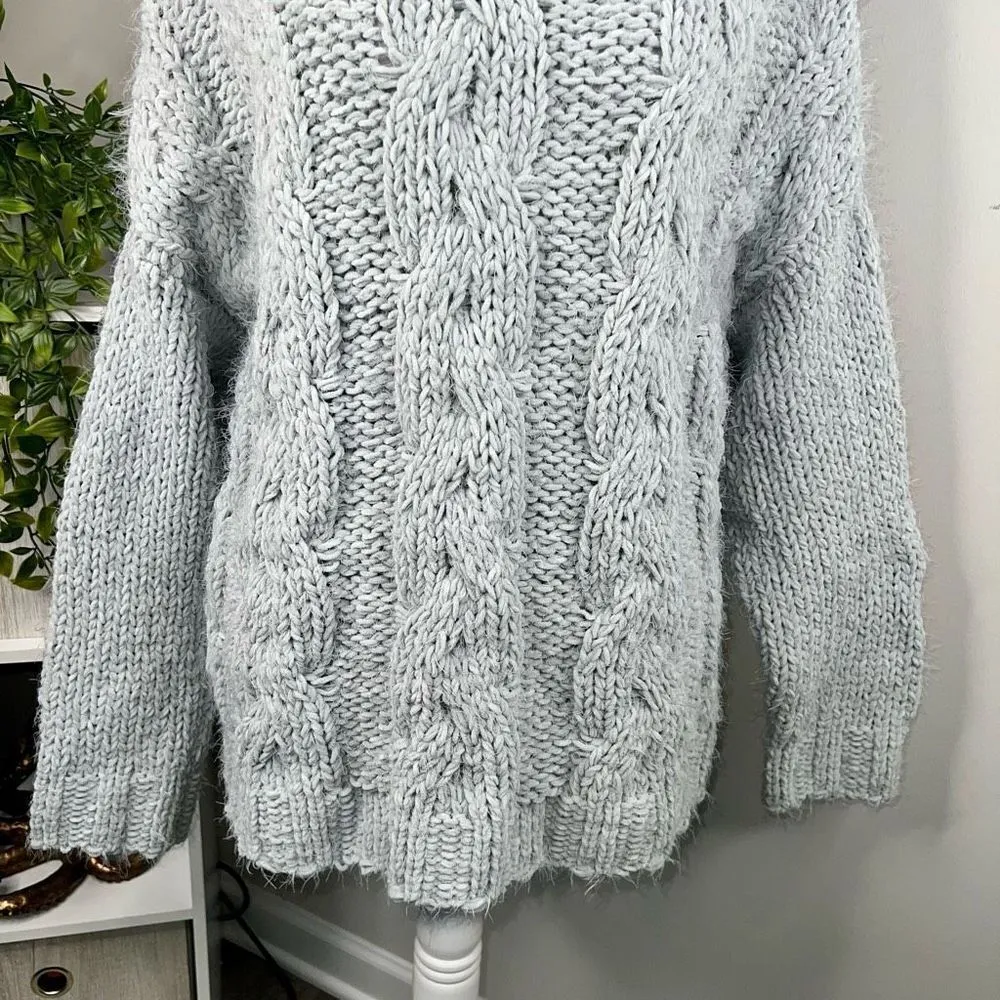 Dance & Marvel Chunky Cable Knit Chenille Turtleneck Sweater Size M/L - Image 4