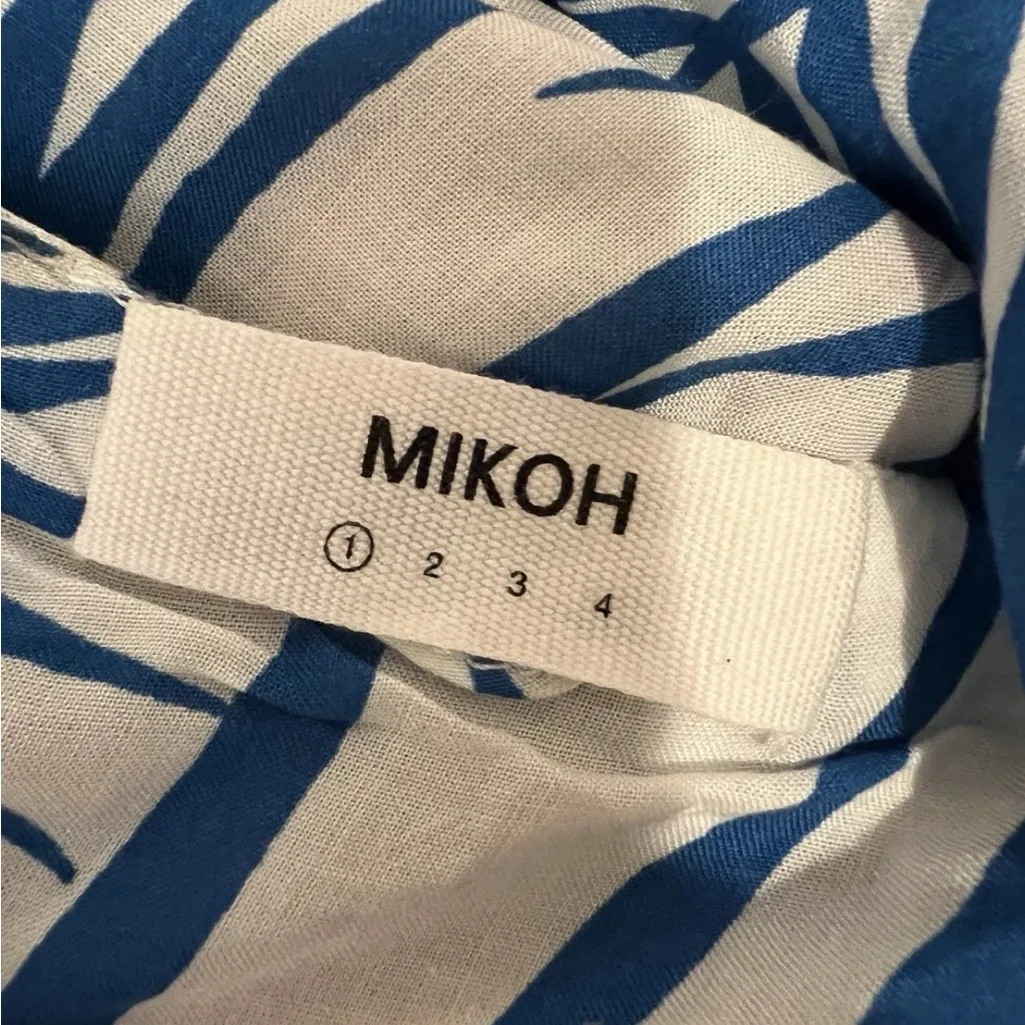 Mikoh Hawaii Palm Tree Tropical Blue White Tank Top Romper Resort Beach - Image 4