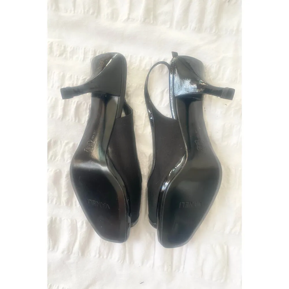 Vaneli Black Peep Toe Slingback 3”‎ Heels New Size 8 - Image 8