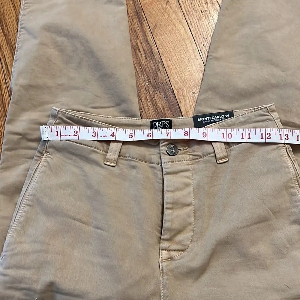 NWT PRPS Montecarlo Distressed Khaki Chino Pants 24”‎ Tan - Image 15