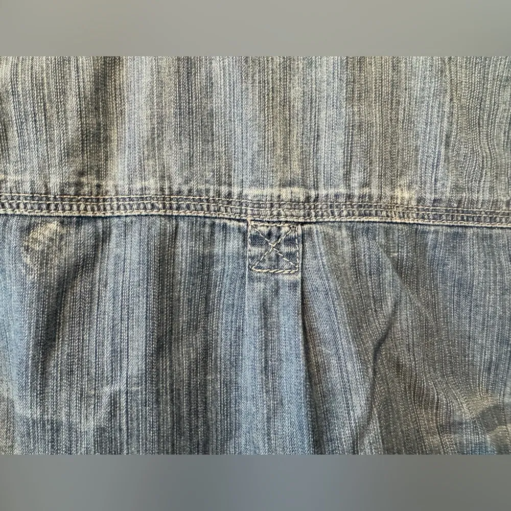 Gap Distressed Denim Chambray Short Dress - Image 3