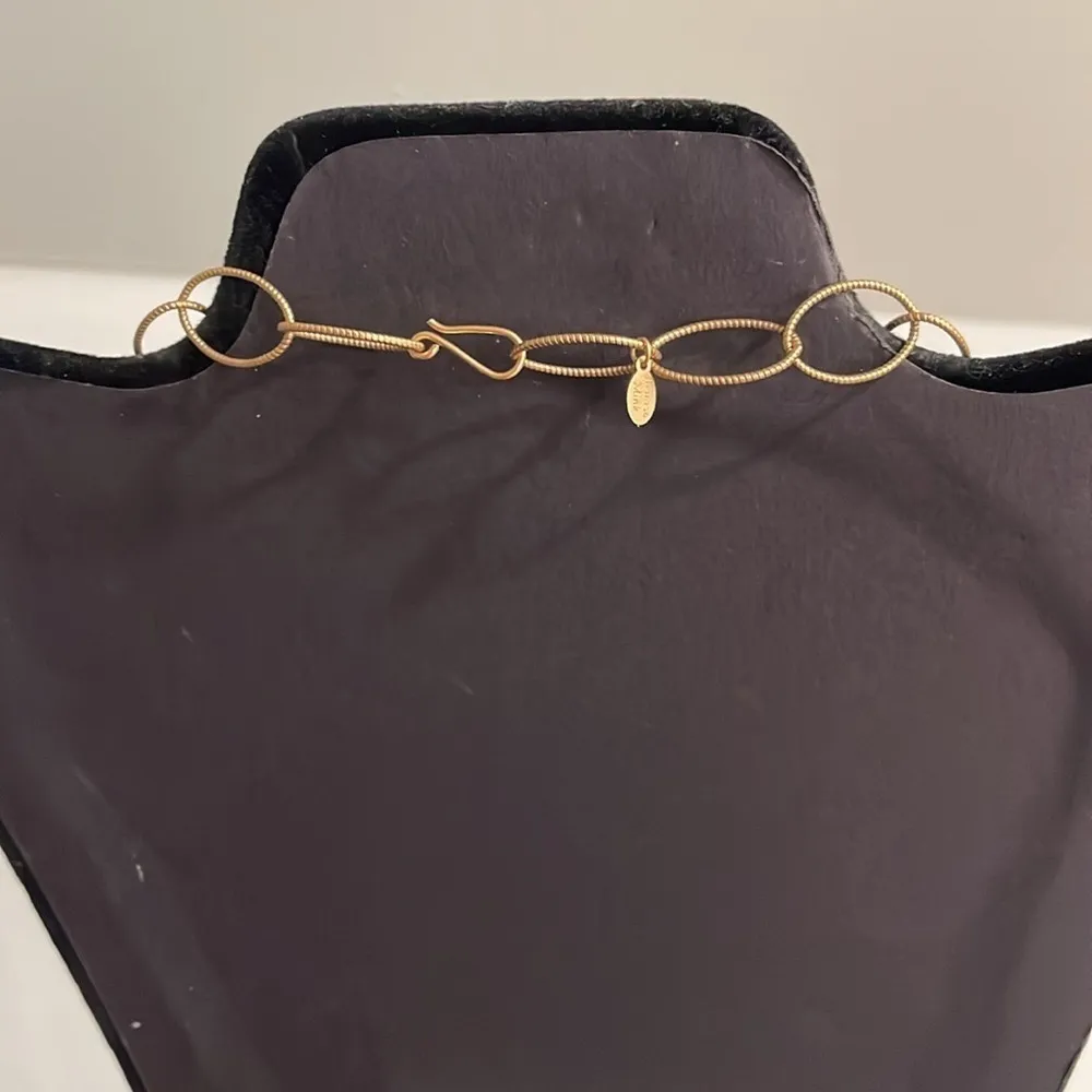 Theresa Mink Open Loop Gold Tone 38” Chain Necklace - Image 7