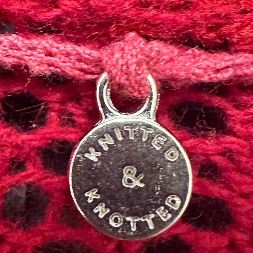 Knitted & Knotted bright red open front crochet sweater cardigan - Image 6