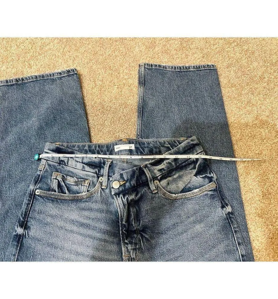 Good American Good '90S Wide Leg | Relax Crossover Jeans GNICOW384T Size 4/27 - Image 6