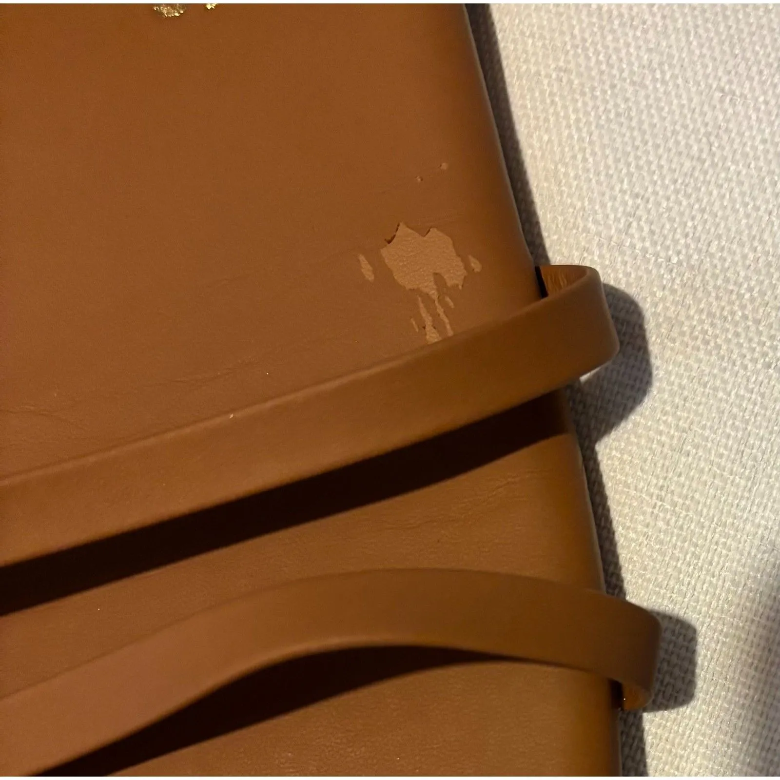 Tkees Womens Emma Leather Strappy Slide Sandals Tan Sz. 8 Arch Support - Image 7