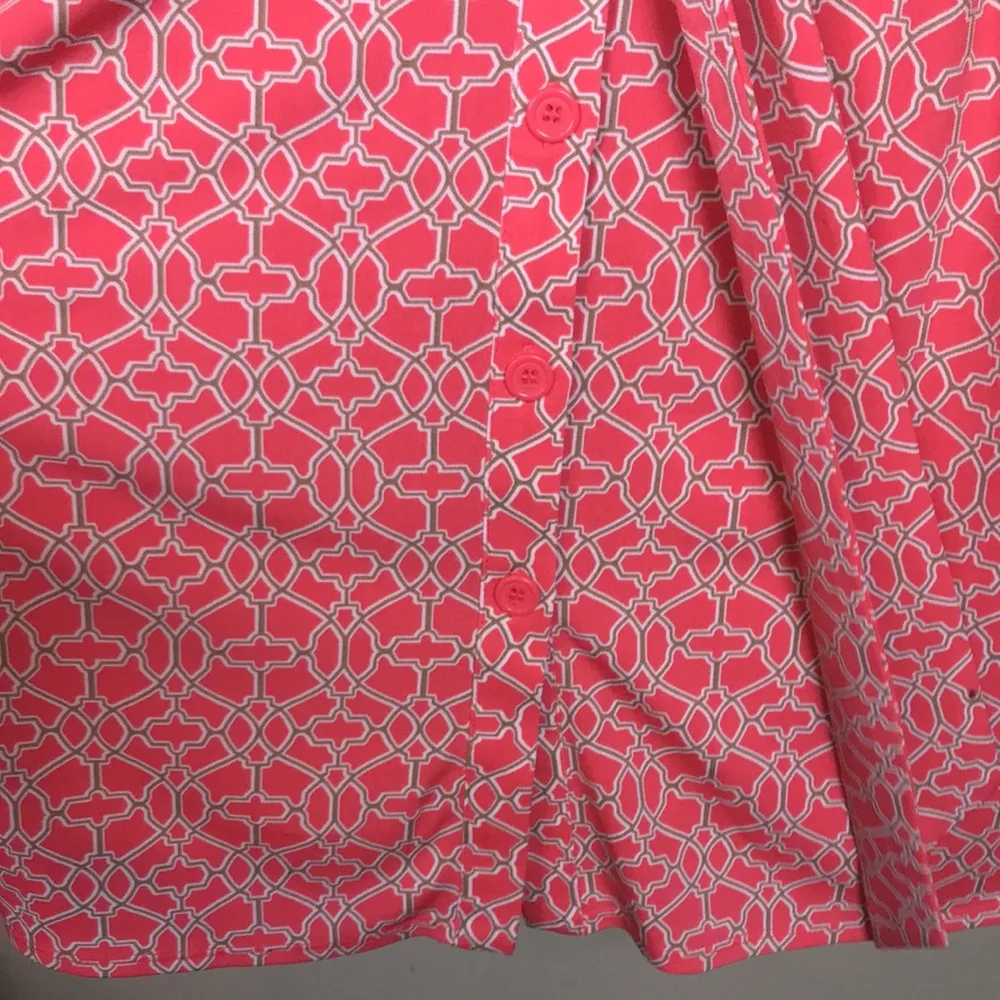 Laundry by Shelli Segal Women’s Geometric Pattern Ruched Button-Up Shirt Dress - Image 4