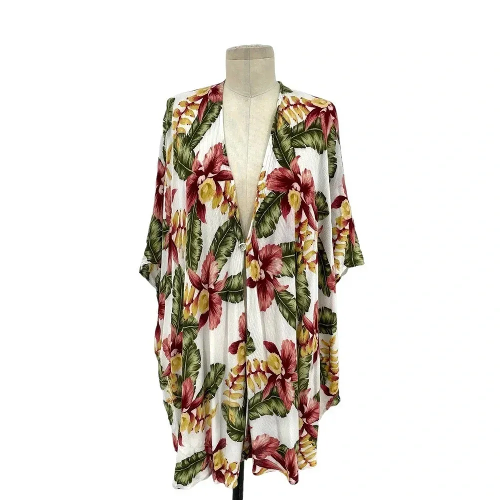 Show Me Your Mumu Kimono‎ in Aloha Bloom Cloud Print Tropical Size Small - Image 3
