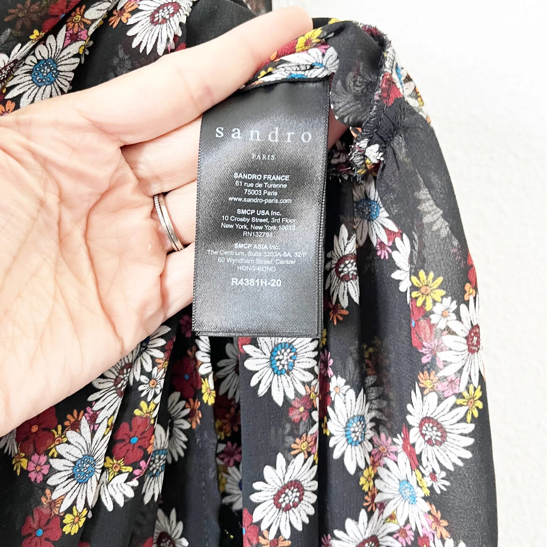 Sandro Black Floral Sheer Maxi Dress - Image 8