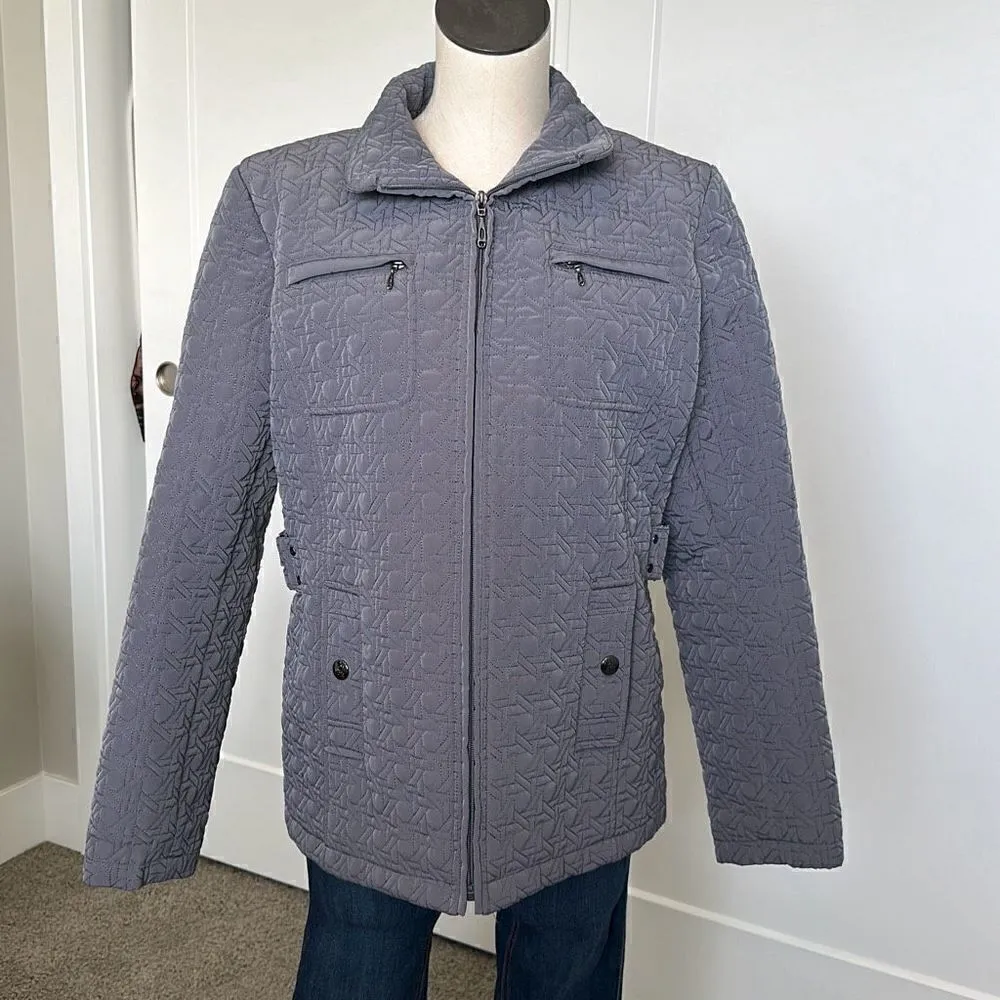Gallery  Quilted Gray Coat - Image 13