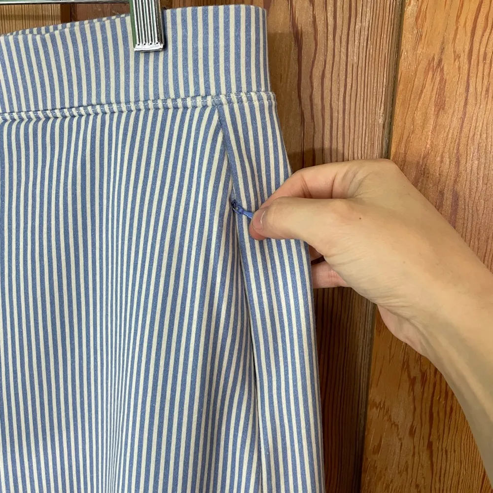 Spartina 449 Blue and White Nautical Striped Athletic/Athleisure Golf Skirt Sz M - Image 3