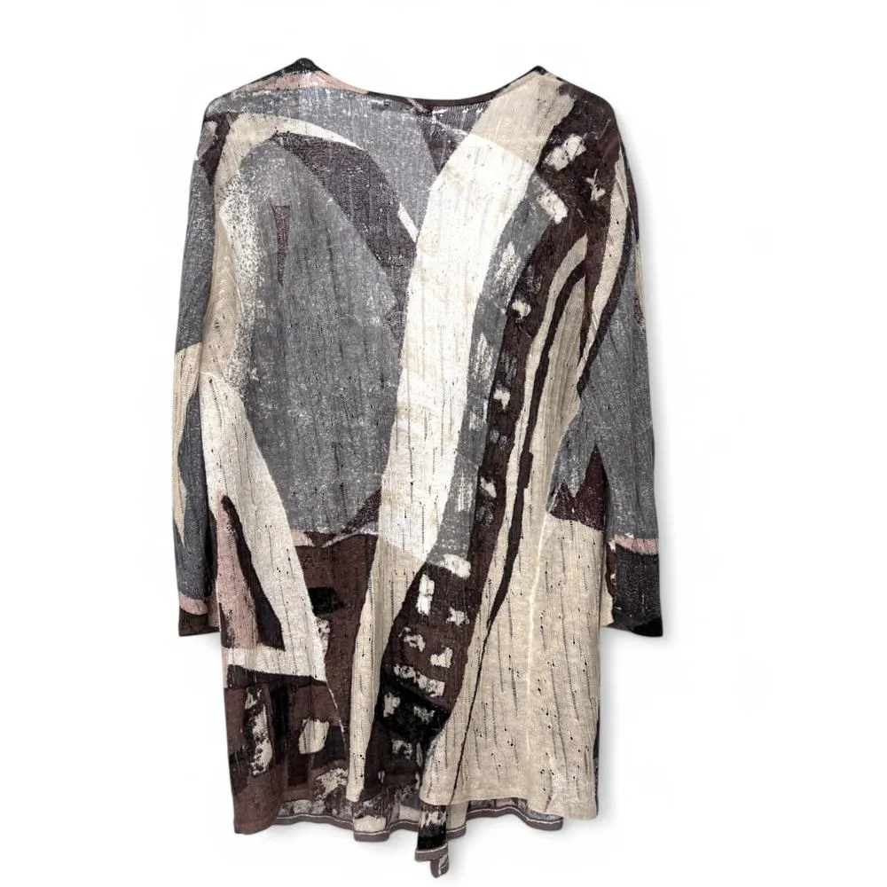 Nic + Zoe | L | Linen Knit Cardigan Sweater Women's button front - Image 4