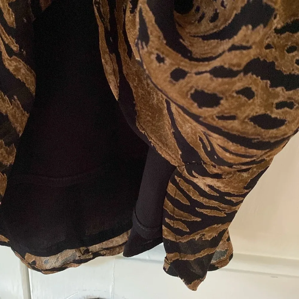 GANNI Tiger Print Dress NWT Size 34 Size US 2 Animal Print Mobwife‎ Chic Viscose - Image 9