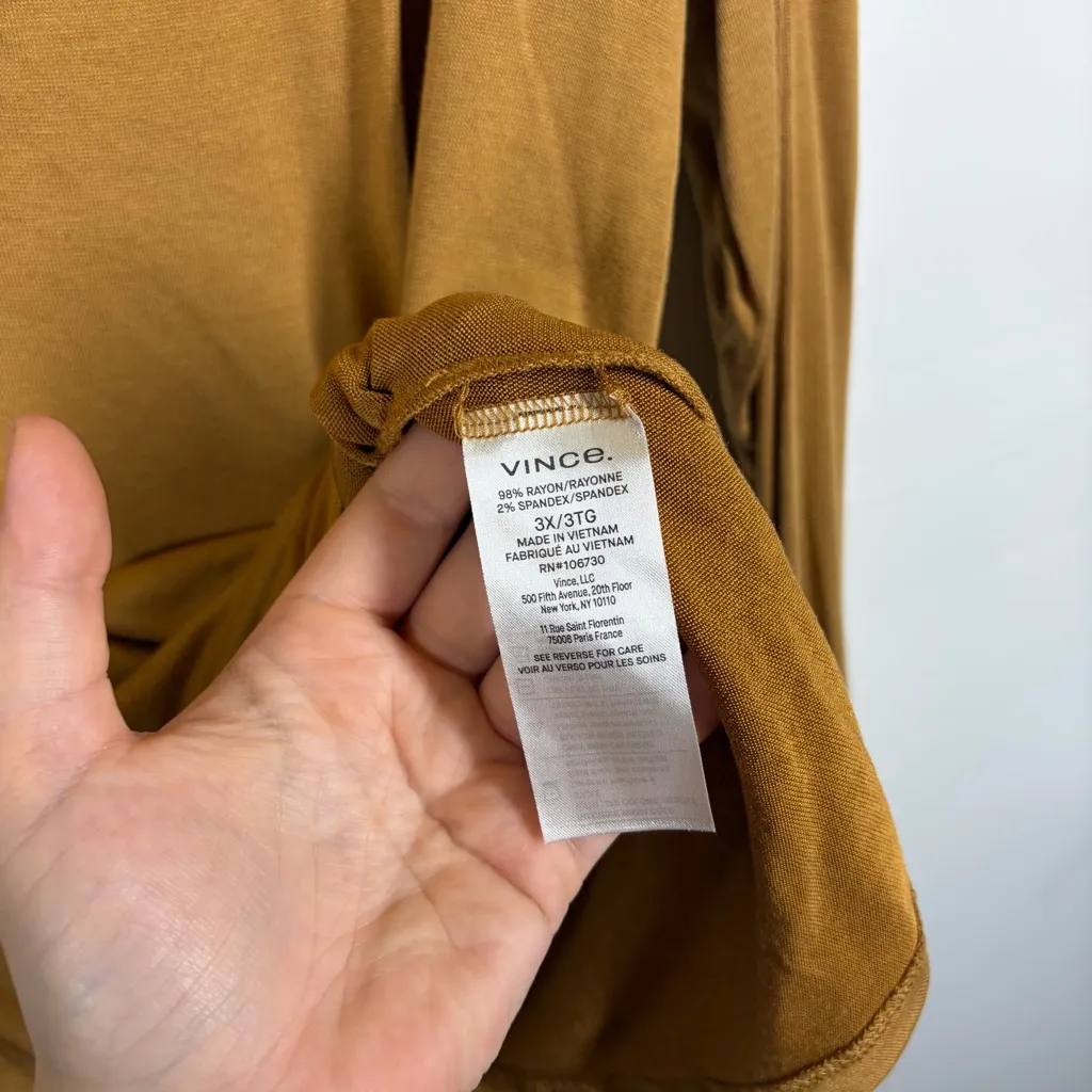 $195 NWT Vince Long Sleeve Top Size 3X - Image 8