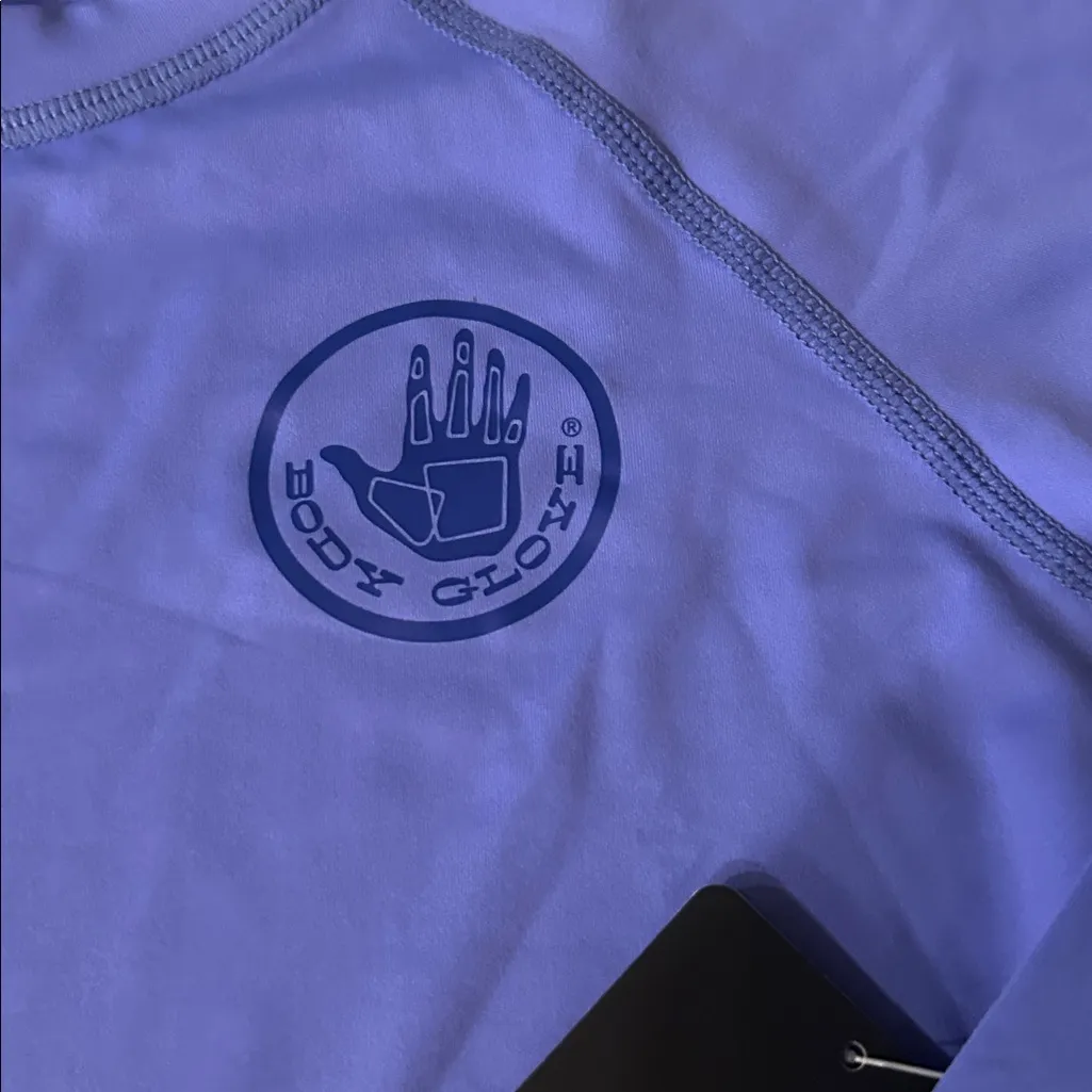 BODY GLOVE WOMEN'S LET IT BE CROP RASHGUARD, IRIS, Small, NWT - Image 5