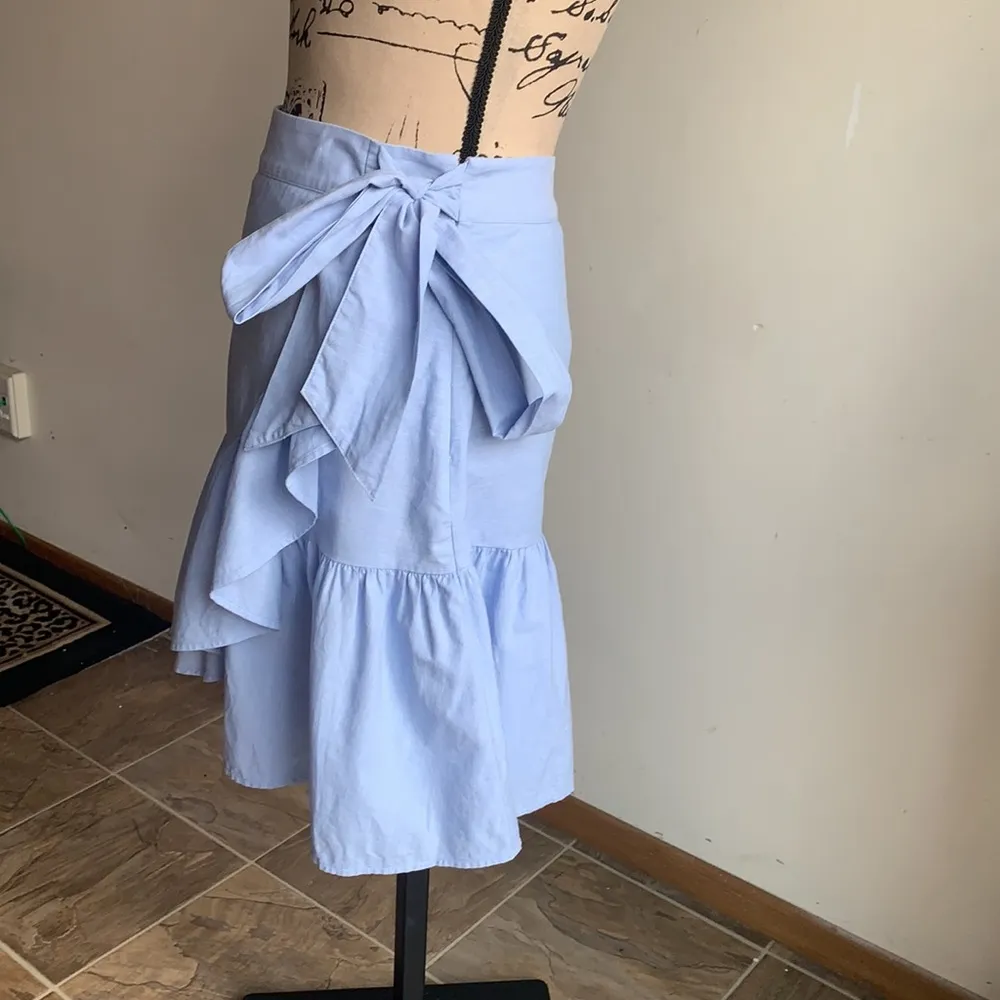 1901 Chambray Ruffle Layered Skirt - Image 7