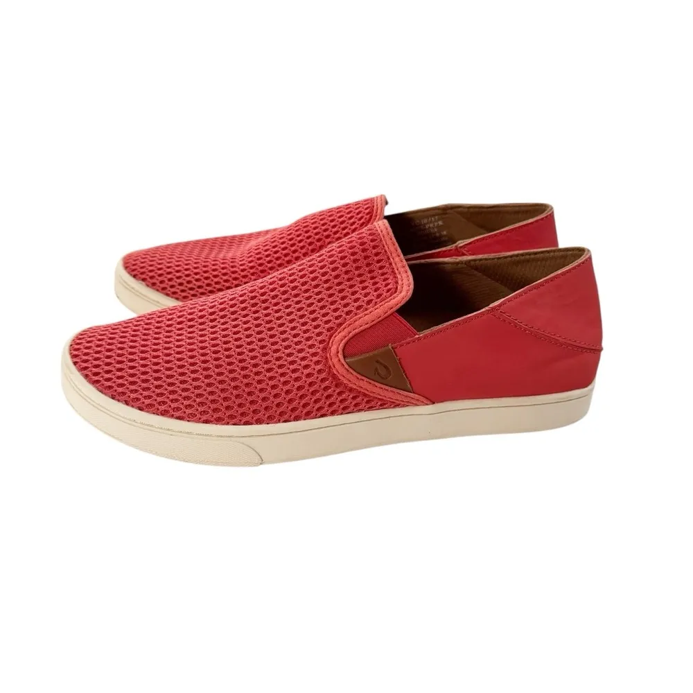 Olukai Women's Pehuea Slip On Shoe Sneaker Flat Paprika Size 8 Red - Image 9