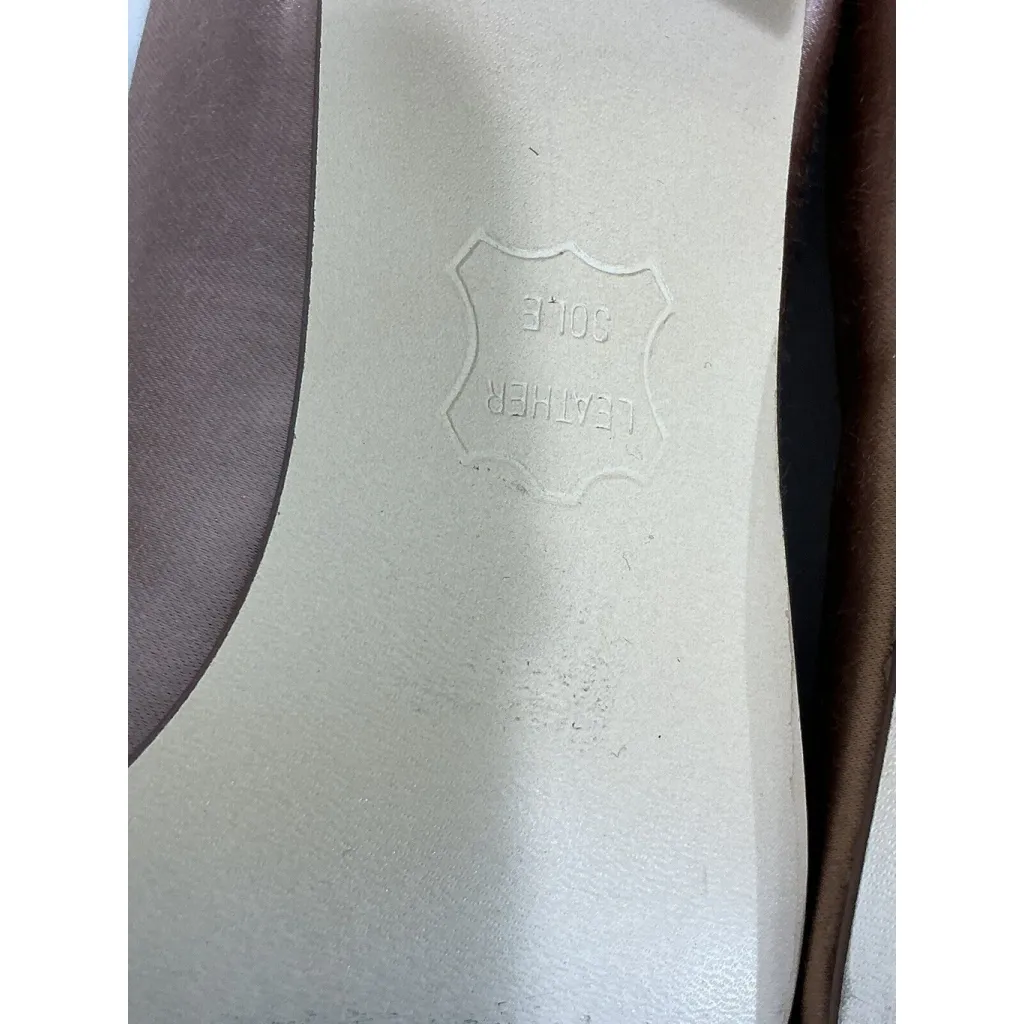 Womans Colorfull Creations Satin Rose Gold Dyed Slip On Pumps Size 5.5 B - Image 9